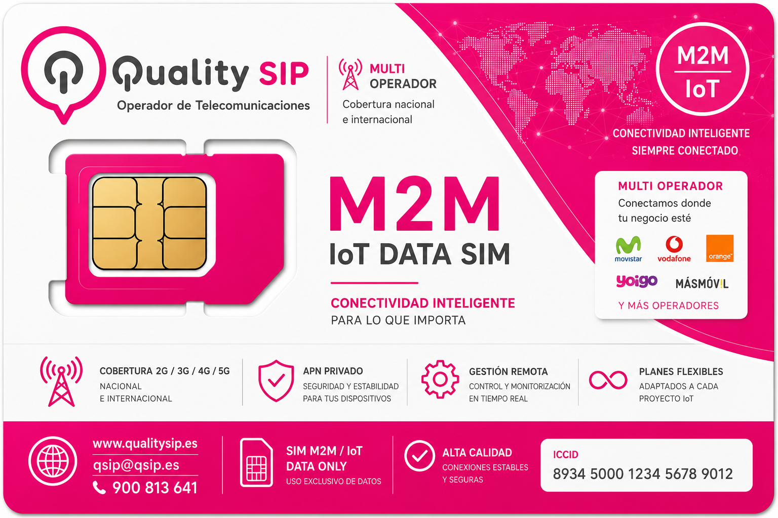 Tarjeta SIM Quality SIP · M2M / IoT